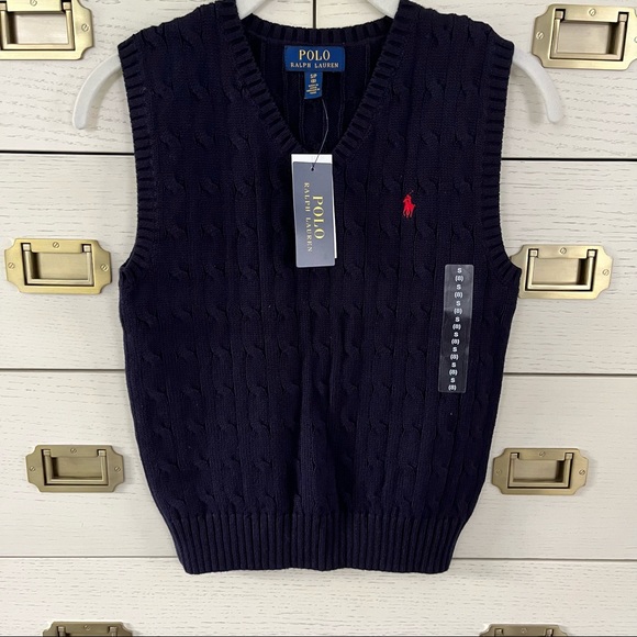 Polo Ralph Lauren Other - NWT POLO Ralph Lauren Cable Knit Sweater Vest, Size Small/8